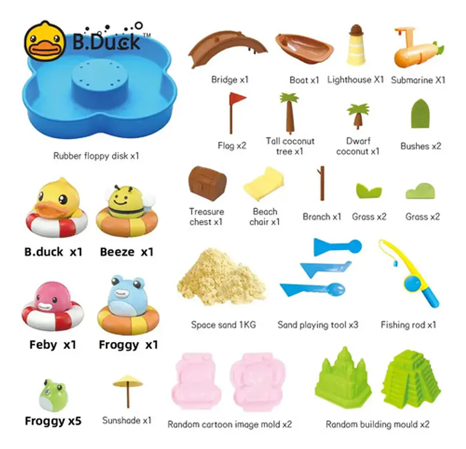 Juego De Pesca Magnética Baño Playa Pato Arenera Niños Lx685 4