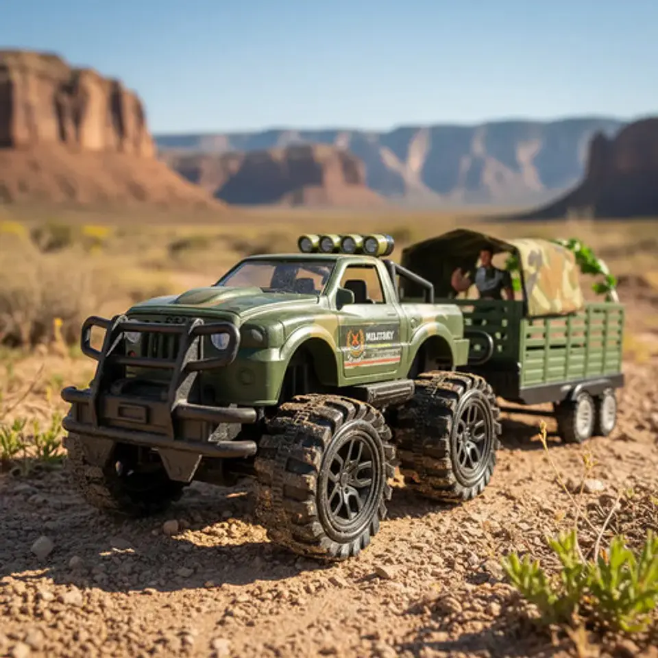 Carro Jeep Militar Remolque Helicóptero Soldado Ref. 364d-6 1