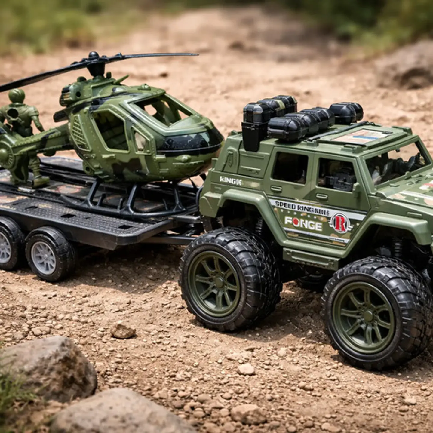 Carro Jeep Militar Remolque Helicóptero Soldado Ref. 364d-6 8