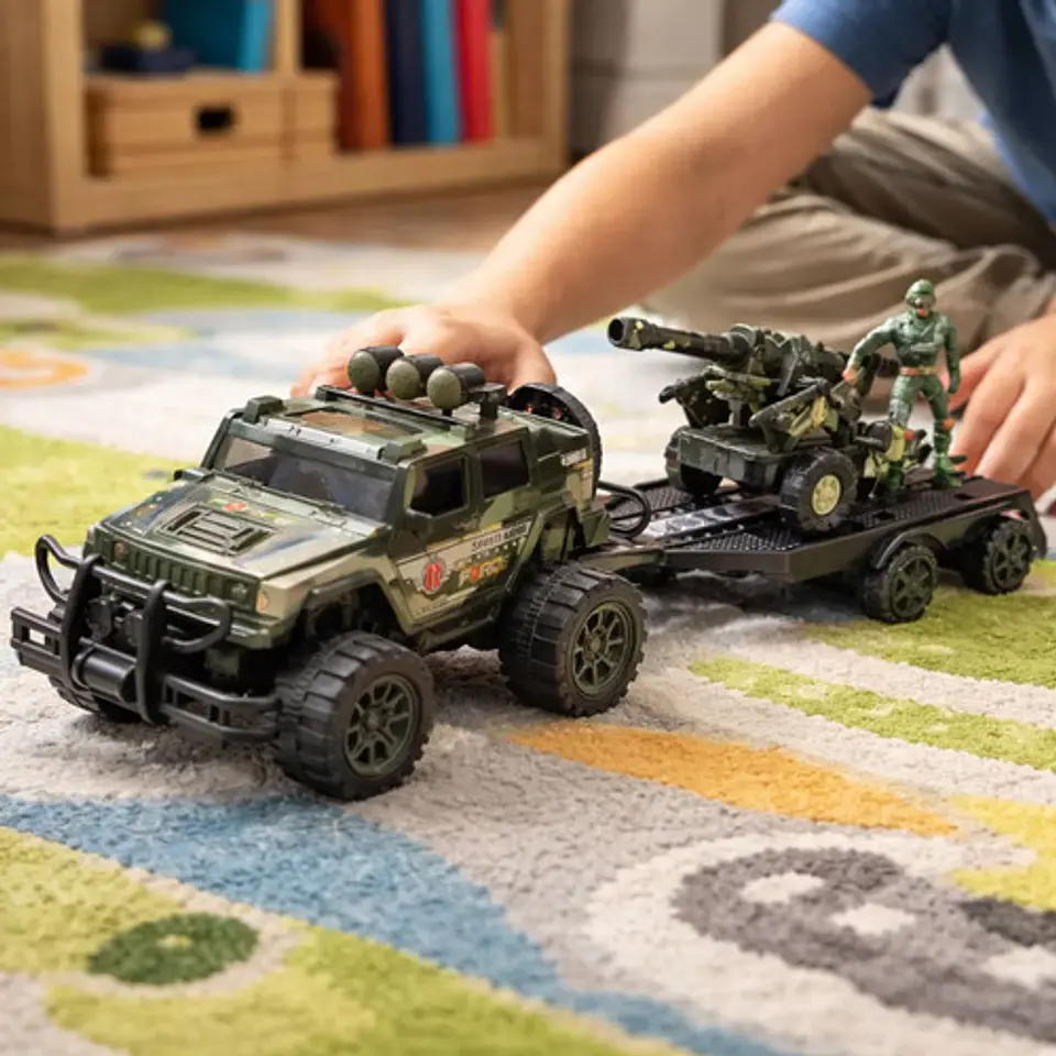 Carro Jeep Militar Remolque Helicóptero Soldado Ref. 364d-6 12