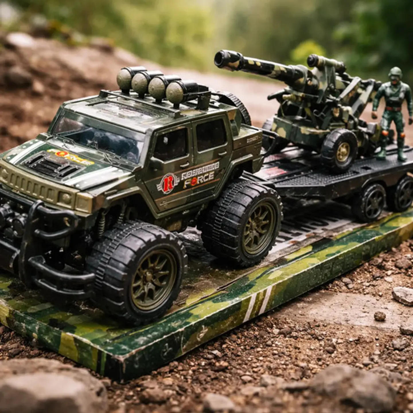 Carro Jeep Militar Remolque Helicóptero Soldado Ref. 364d-6 14