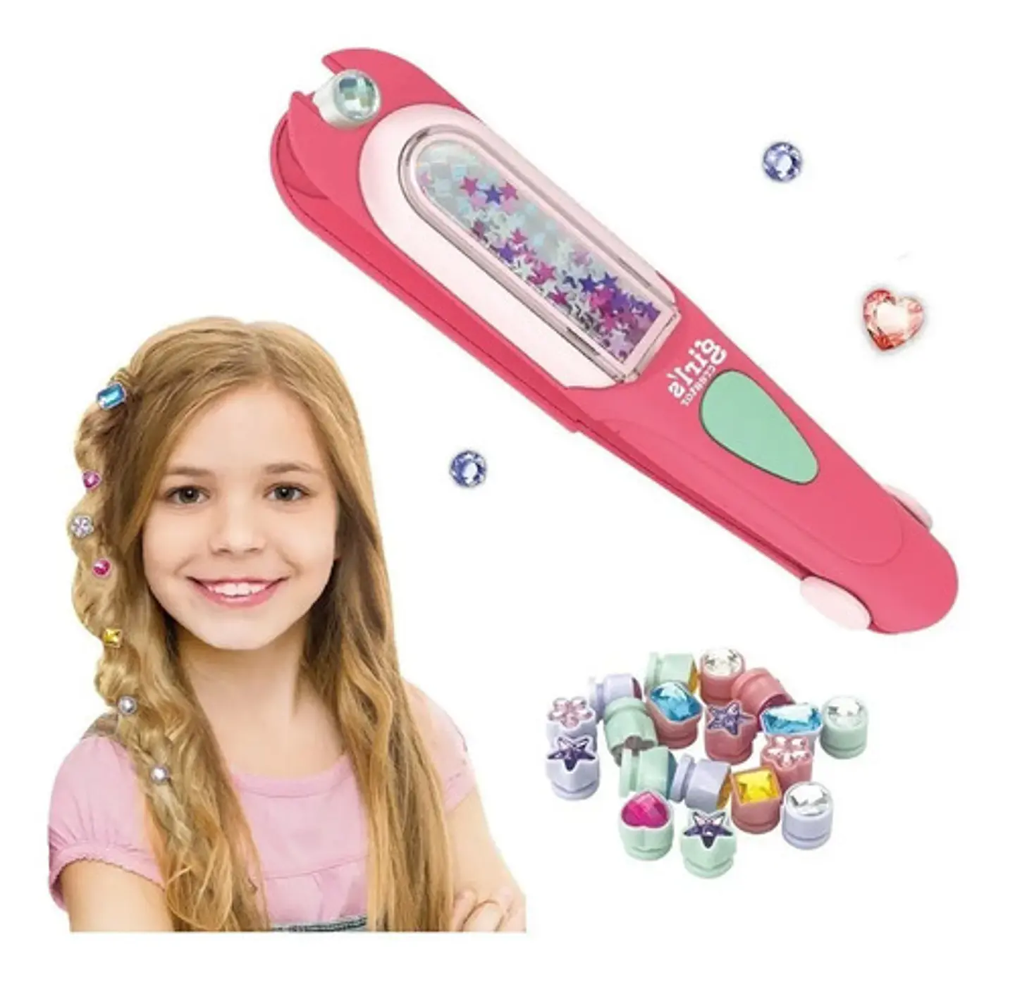 Kit Decoración Cabello Gemas Colores Niñas Peinados Mbk388 2