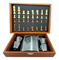 Set Whiskera 8oz Ajedrez En Madera Con 4 Copas Dq388 - Miniatura 1