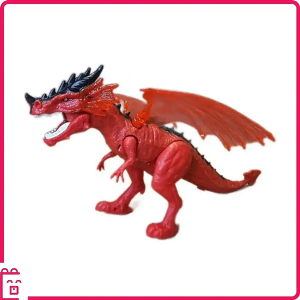 Pista De Carros Dragon Lanza Humo Sonido Juguete Gd-27a Color Rojo 4