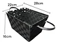 Canasta Multiusos Rectangular De Tela Negra Con Manijas Negro - Miniatura 2
