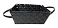 Canasta Multiusos Rectangular De Tela Negra Con Manijas Negro - Miniatura 4