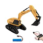 Retroexcavadora Excavadora Jugue Construcción Control Remoto Color Amarilla F4 Control Reloj - Miniatura 3