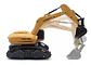 Retroexcavadora Excavadora Jugue Construcción Control Remoto Color Amarilla F4 Control Reloj - Miniatura 5