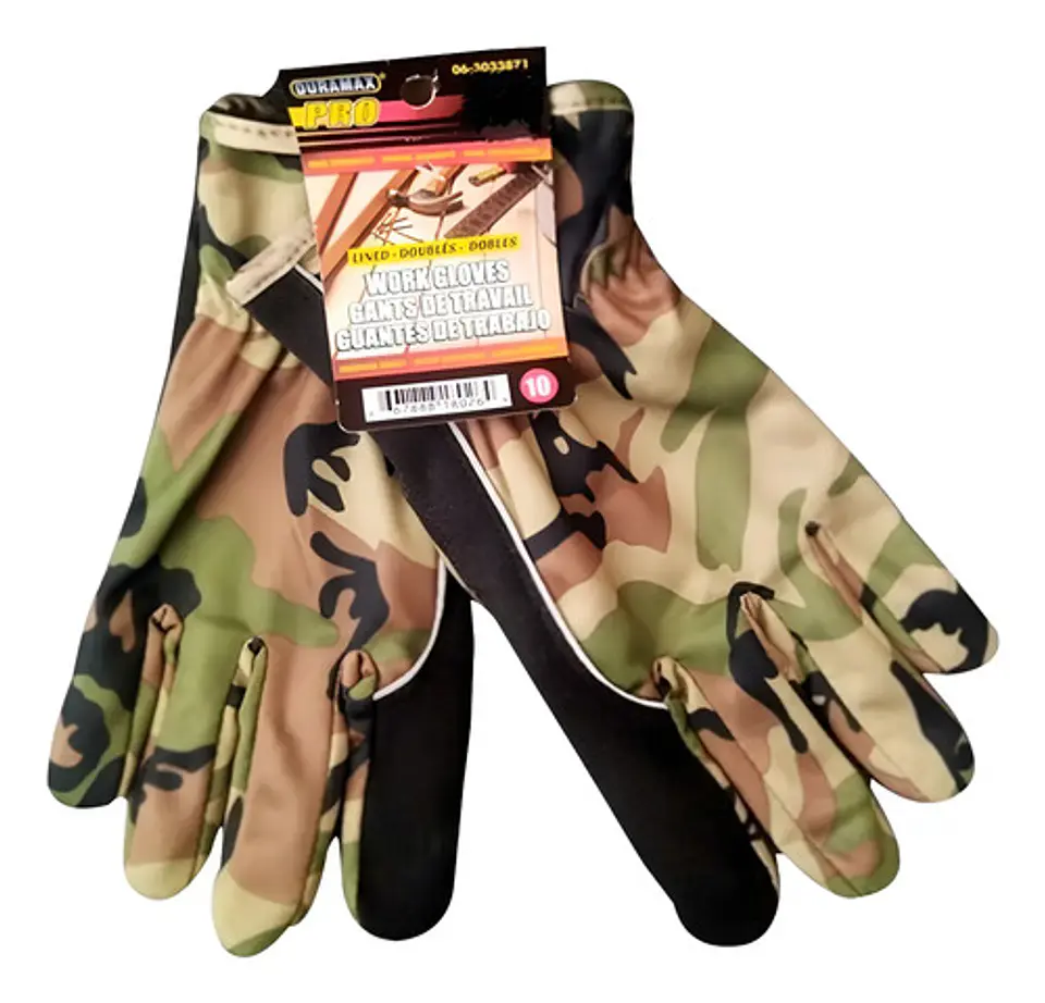 Guantes De Trabajo Estilo Militar Protección Camuflado 3871 Verde Oscuro 10 Verde Musgo 2