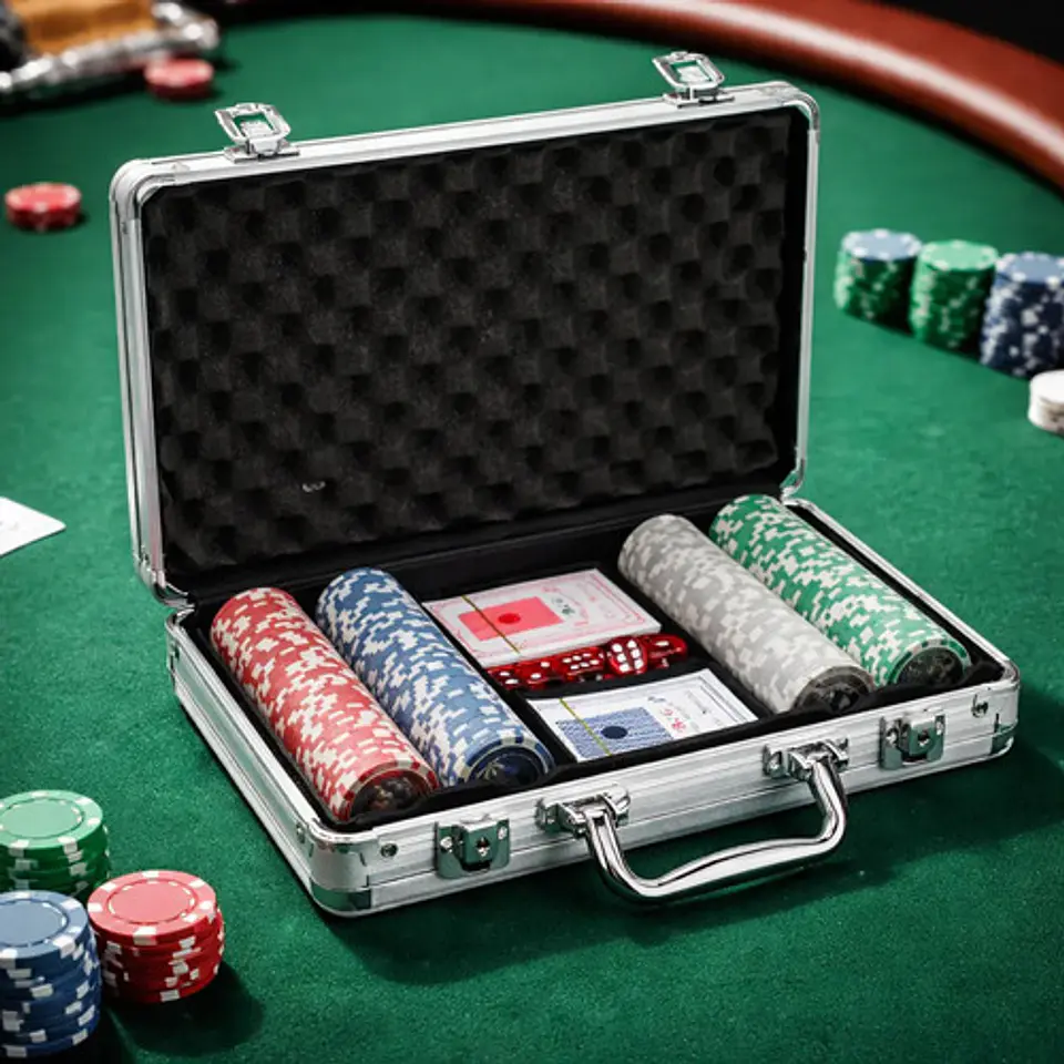 Poker Lujo Maletín Casino 200 Fichas Numerada Holografica  1
