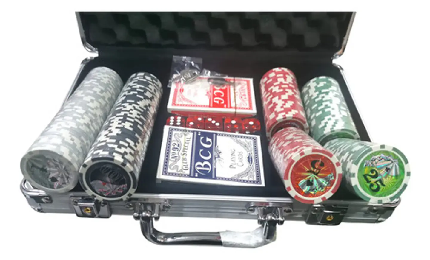 Poker Lujo Maletín Casino 200 Fichas Numerada Holografica  4
