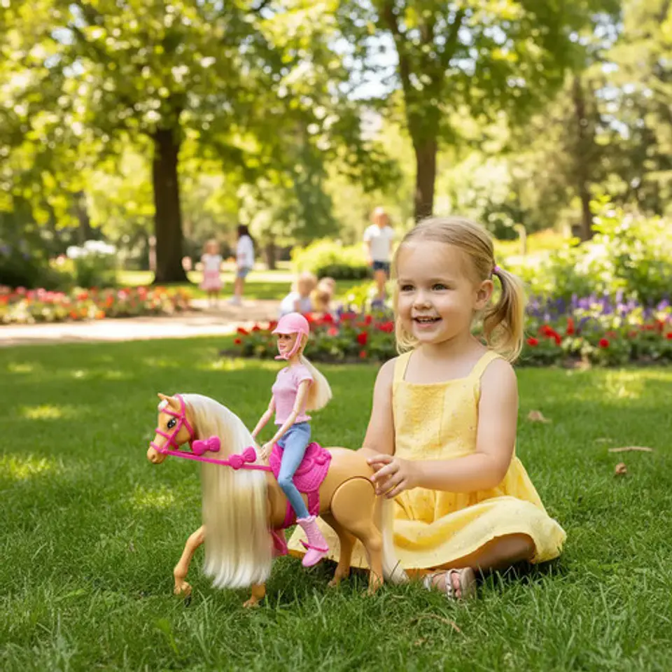 Muñeca Princesa Con Caballo Que Camina Sonidos Equestrian 1