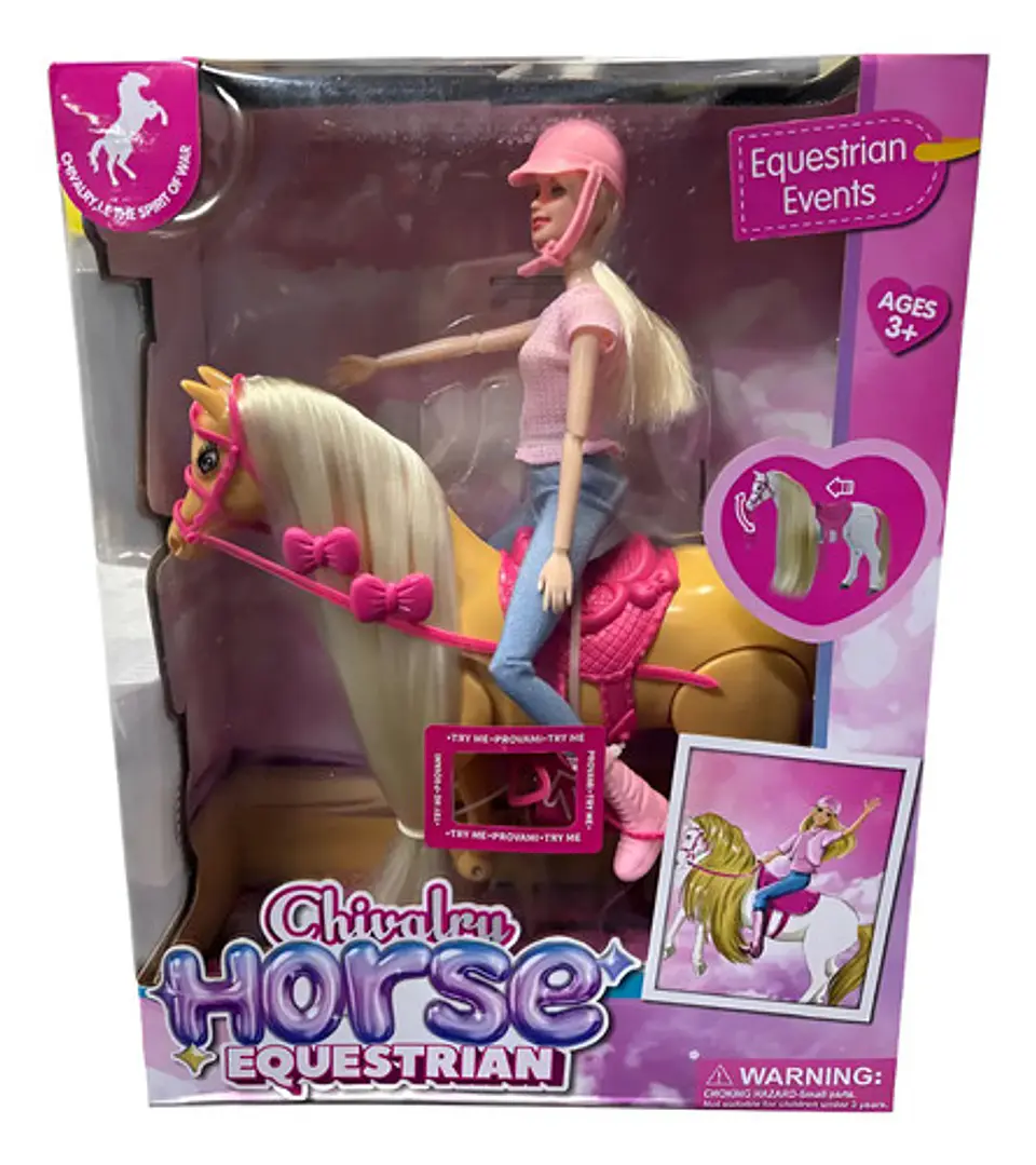 Muñeca Princesa Con Caballo Que Camina Sonidos Equestrian 2