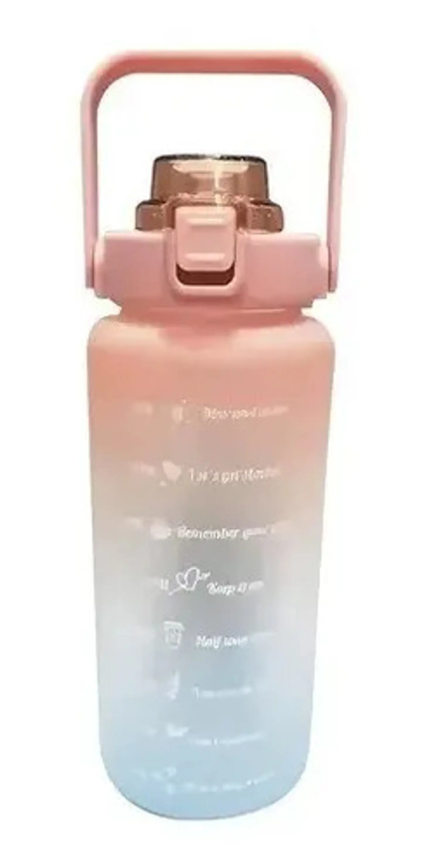 Termo Botella De Agua Motivacional Con Pitillo 2 Litros 3