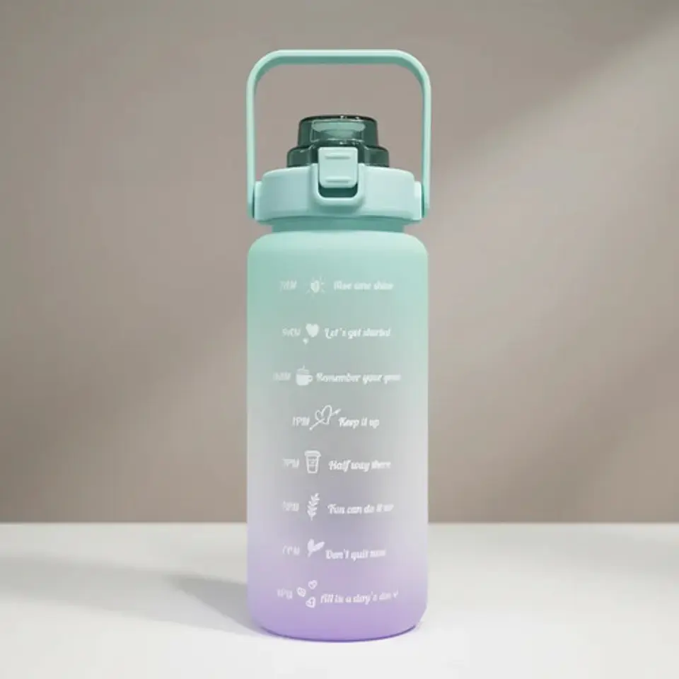 Termo Botella De Agua Motivacional Con Pitillo 2 Litros 4