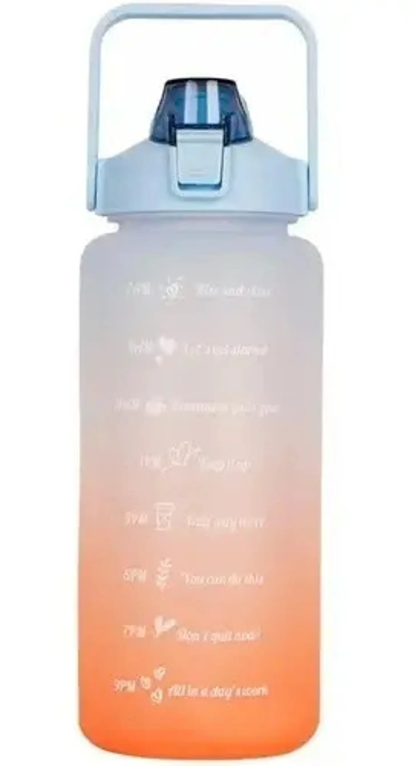 Termo Botella De Agua Motivacional Con Pitillo 2 Litros 8