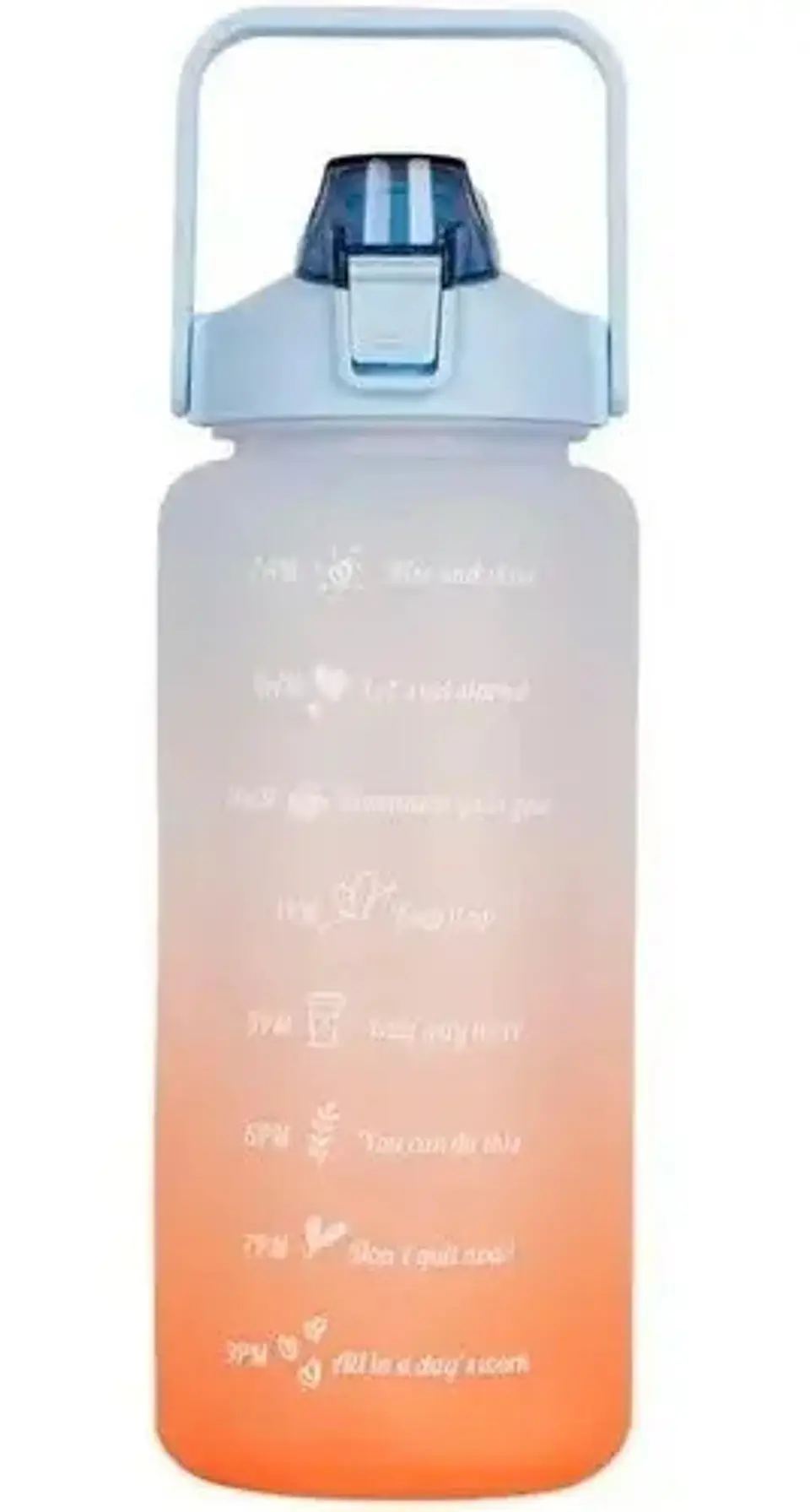 Termo Botella De Agua Motivacional Con Pitillo 2 Litros 8