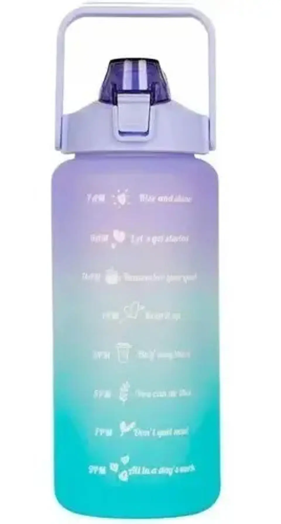 Termo Botella De Agua Motivacional Con Pitillo 2 Litros 12