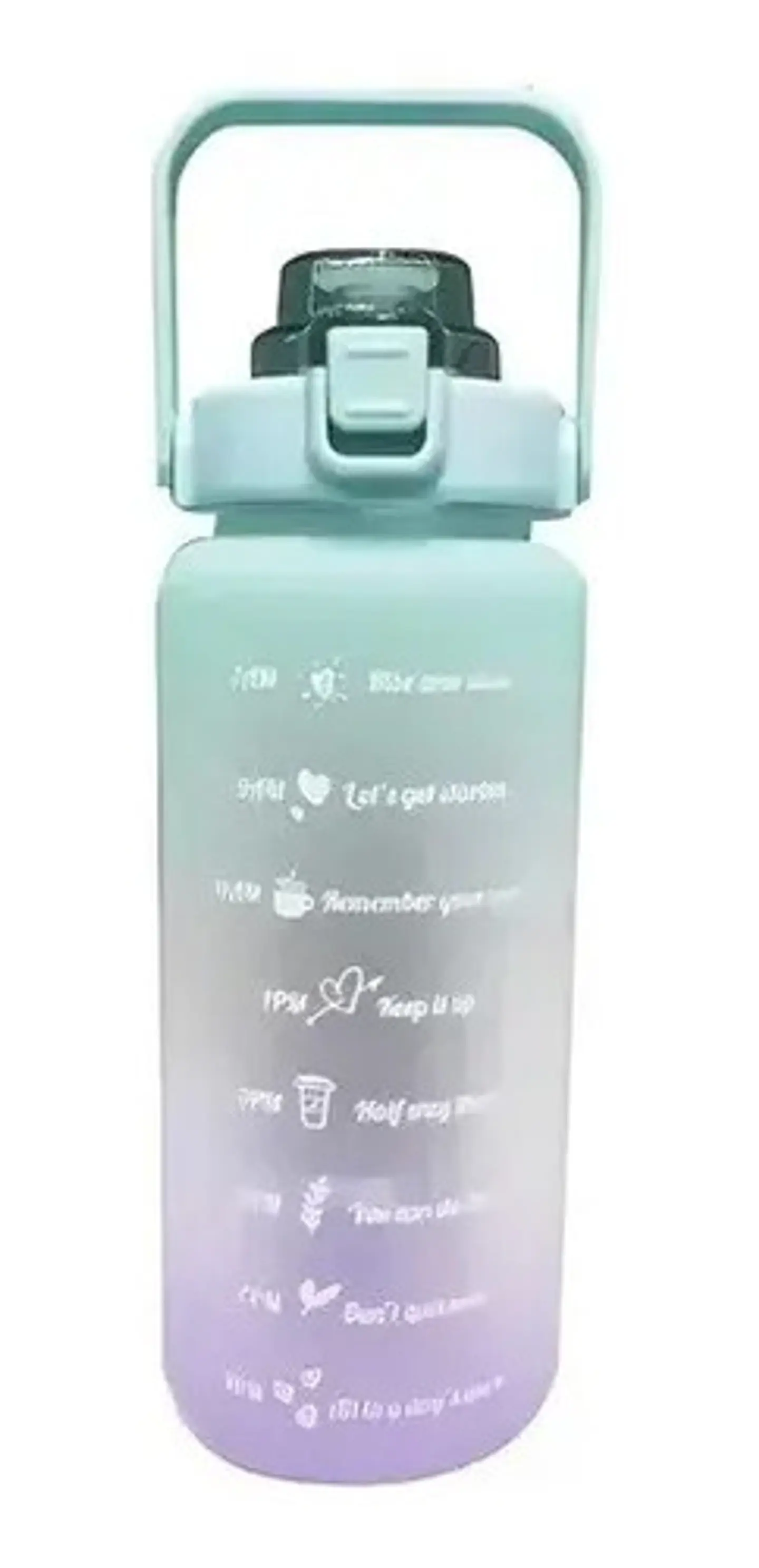 Termo Botella De Agua Motivacional Con Pitillo 2 Litros 13