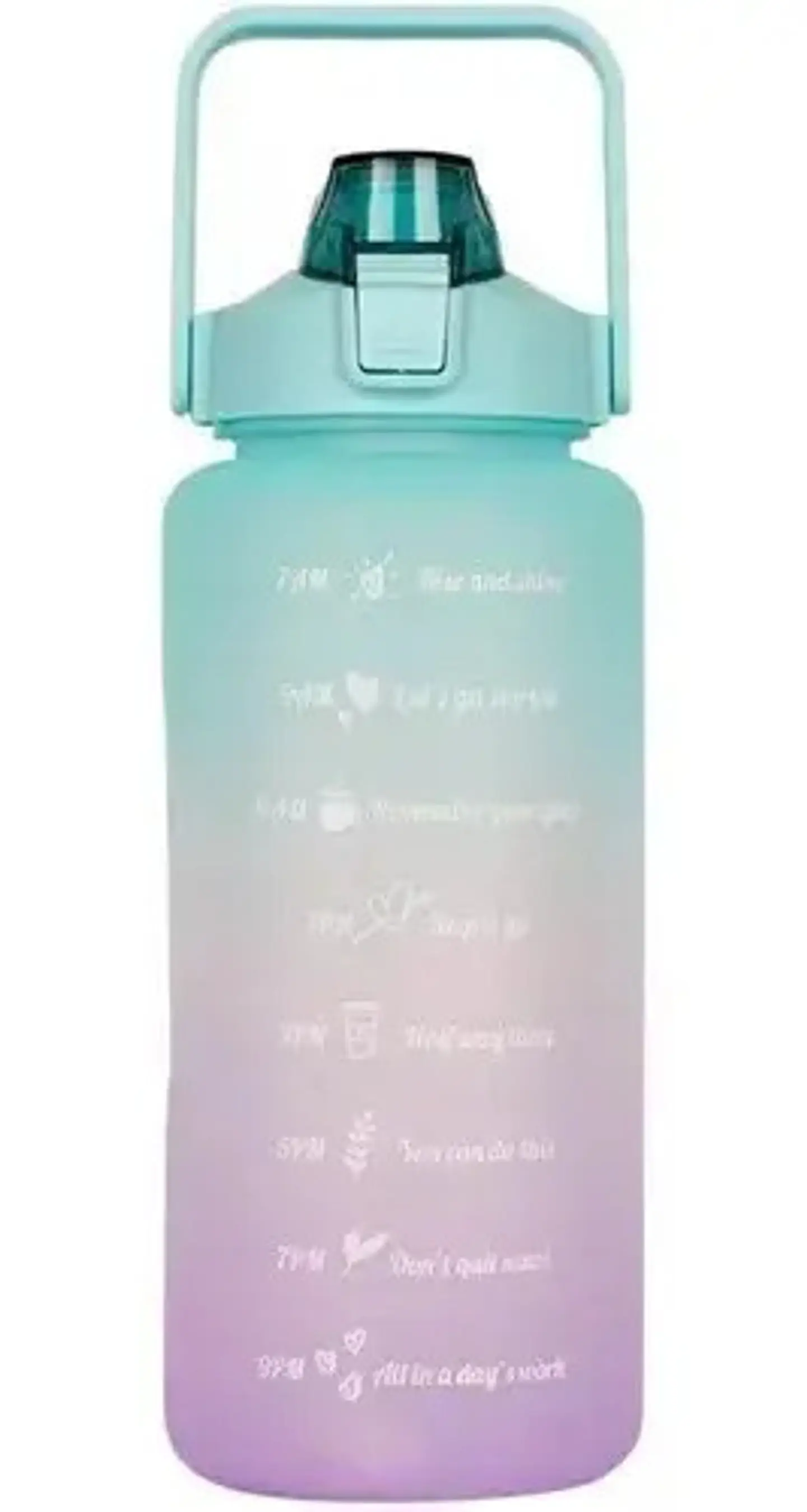 Termo Botella De Agua Motivacional Con Pitillo 2 Litros 14