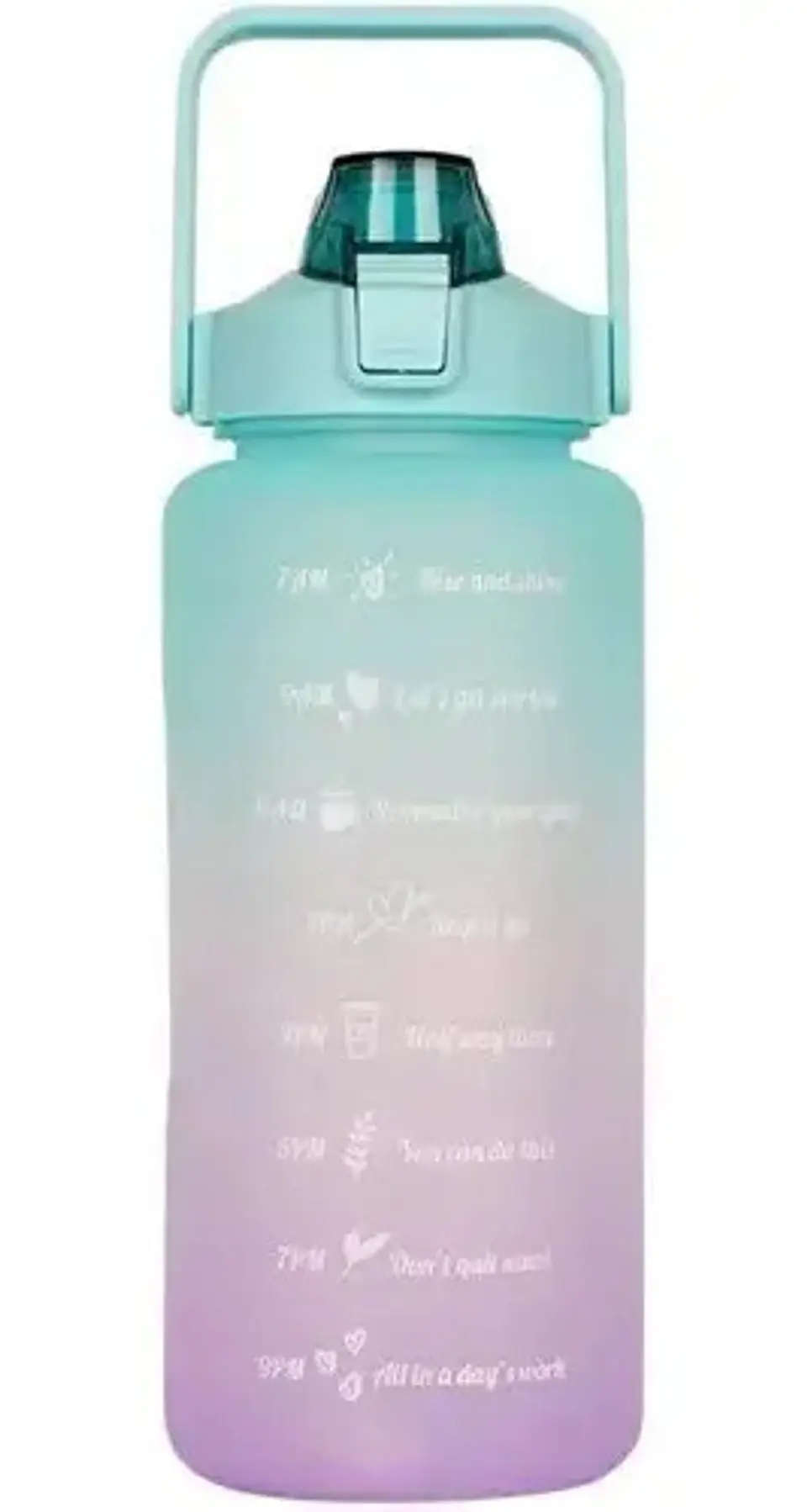 Termo Botella De Agua Motivacional Con Pitillo 2 Litros 14