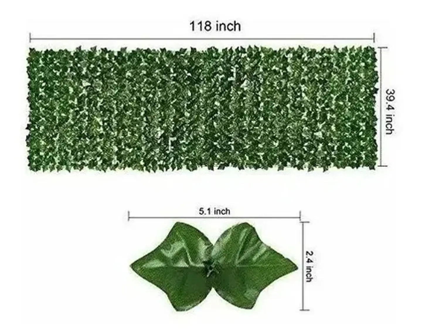 Enredadera Hojas Artificial Decorativa Enrollable 3x1 Mts 3