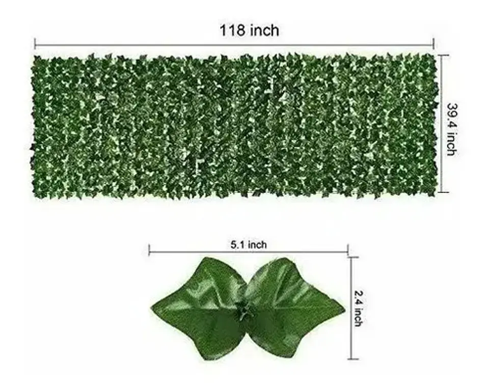 Enredadera Hojas Artificial Decorativa Enrollable 3x1 Mts 3