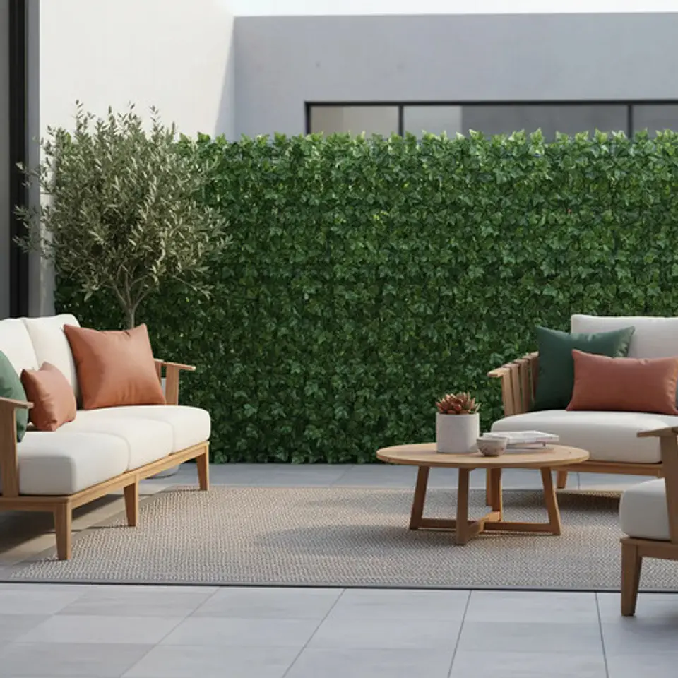 Enredadera Hojas Artificial Decorativa Enrollable 3x1 Mts 7