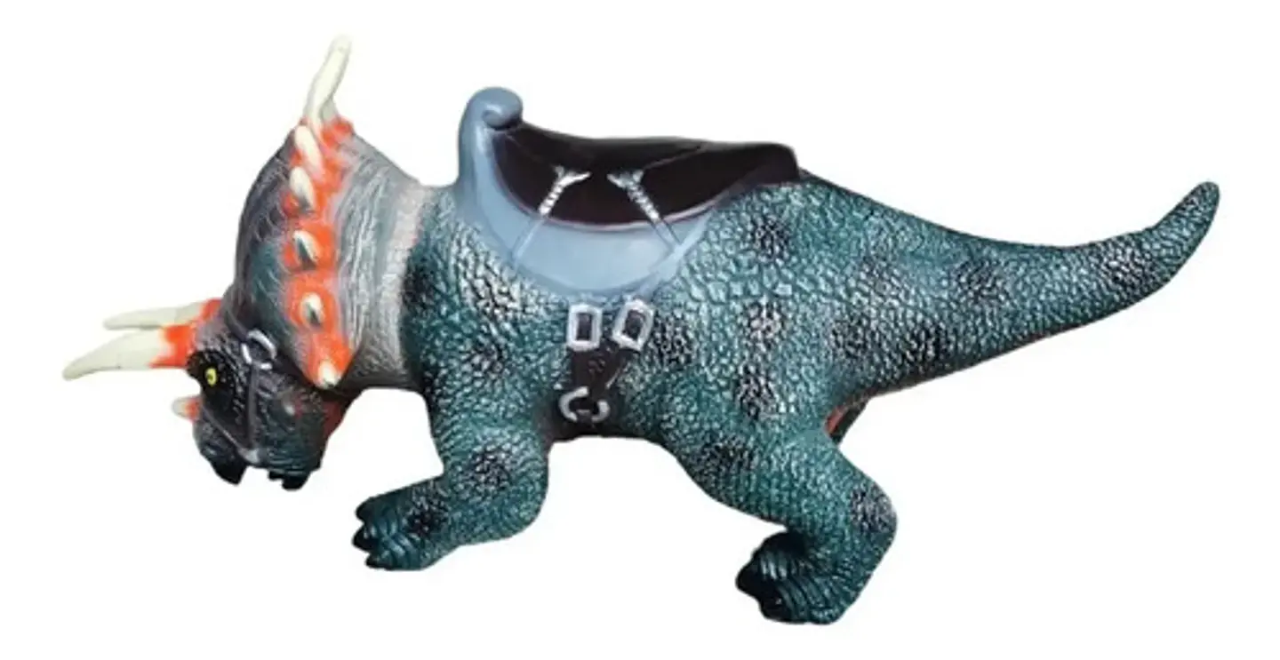 Montable Triceratops Dinosaurio Niño Juguete Grande 5