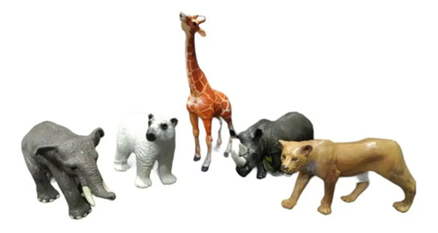 Set X 12 Animales Plásticos Medianos Salvajes Selva 7264 2