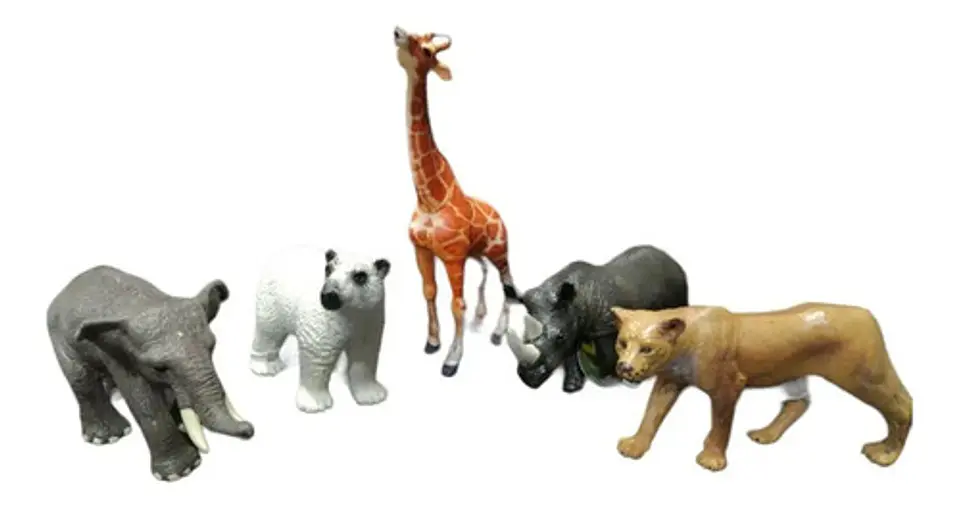 Set X 12 Animales Plásticos Medianos Salvajes Selva 7264 2