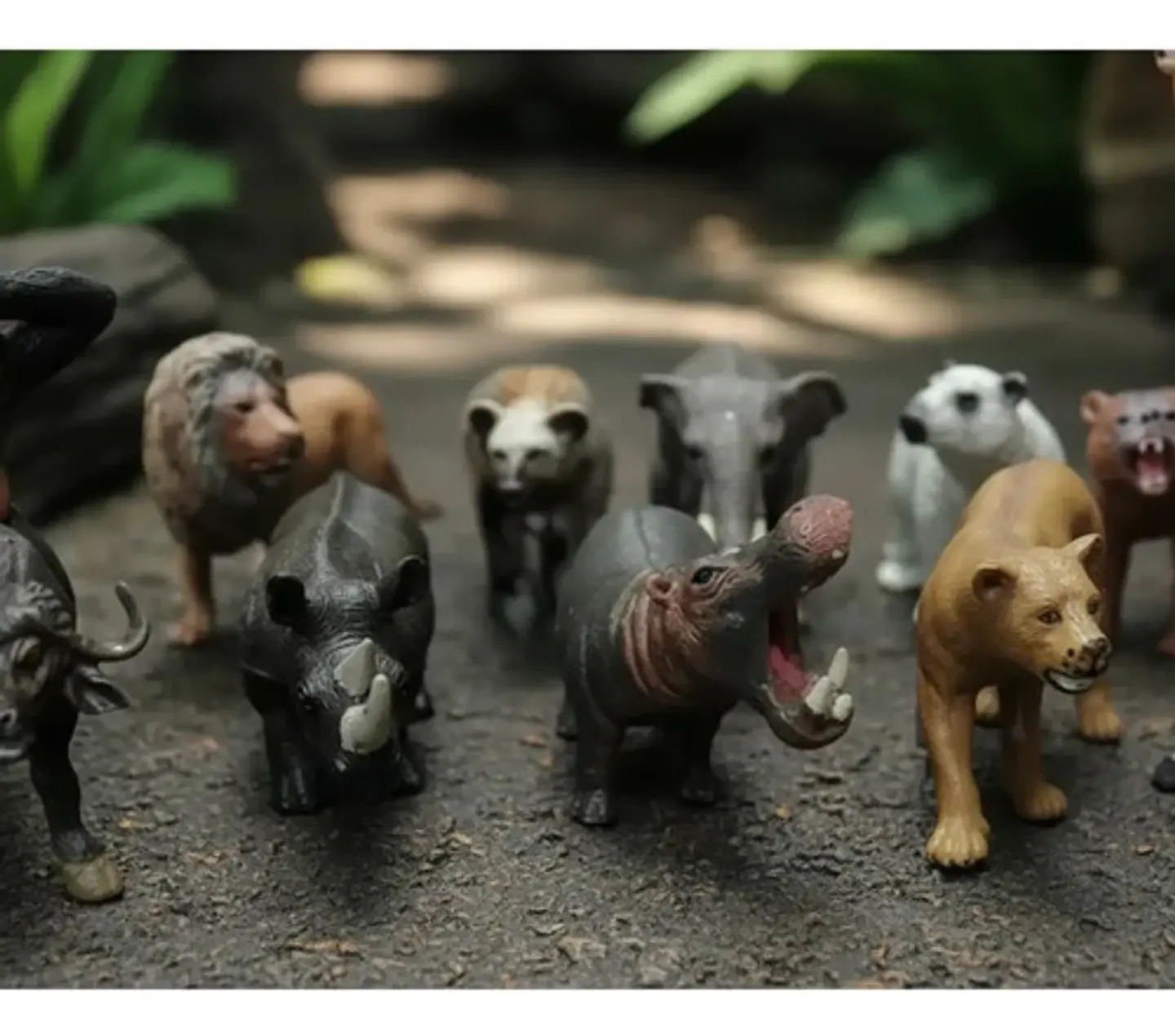 Set X 12 Animales Plásticos Medianos Salvajes Selva 7264 3