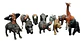 Set X 12 Animales Plásticos Medianos Salvajes Selva 7264 - Miniatura 5
