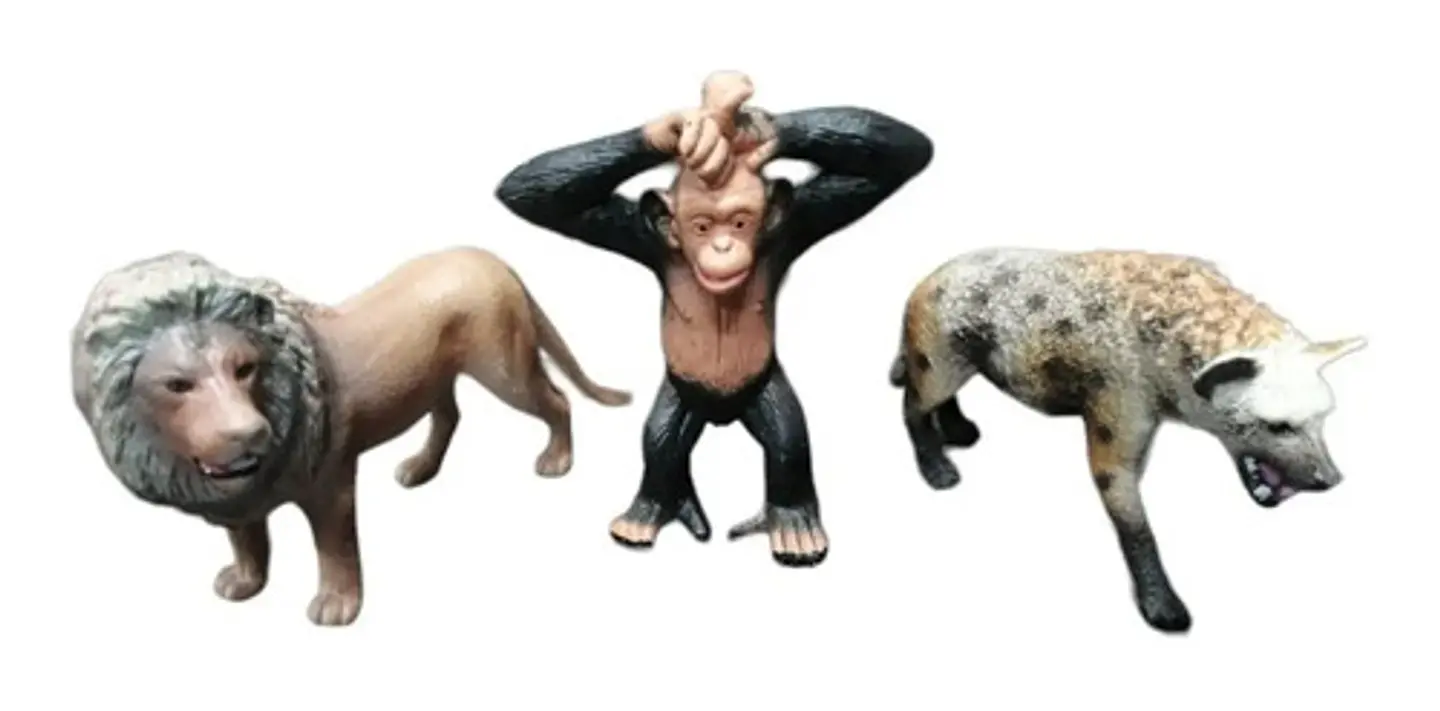 Set X 12 Animales Plásticos Medianos Salvajes Selva 7264 6