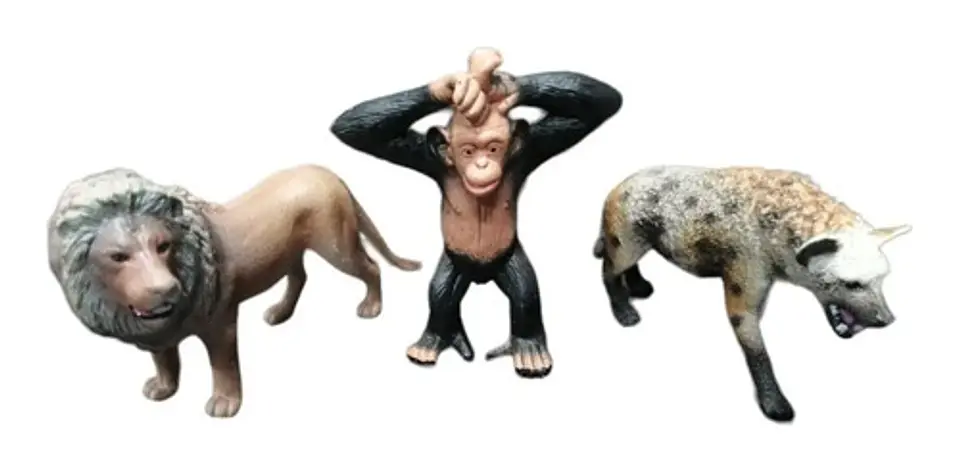 Set X 12 Animales Plásticos Medianos Salvajes Selva 7264 6