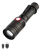 Linterna De Mano Recargable Usb Dq Negra 1200 Lm Zoom Magnética 3 Modos Blanco - Miniatura 1