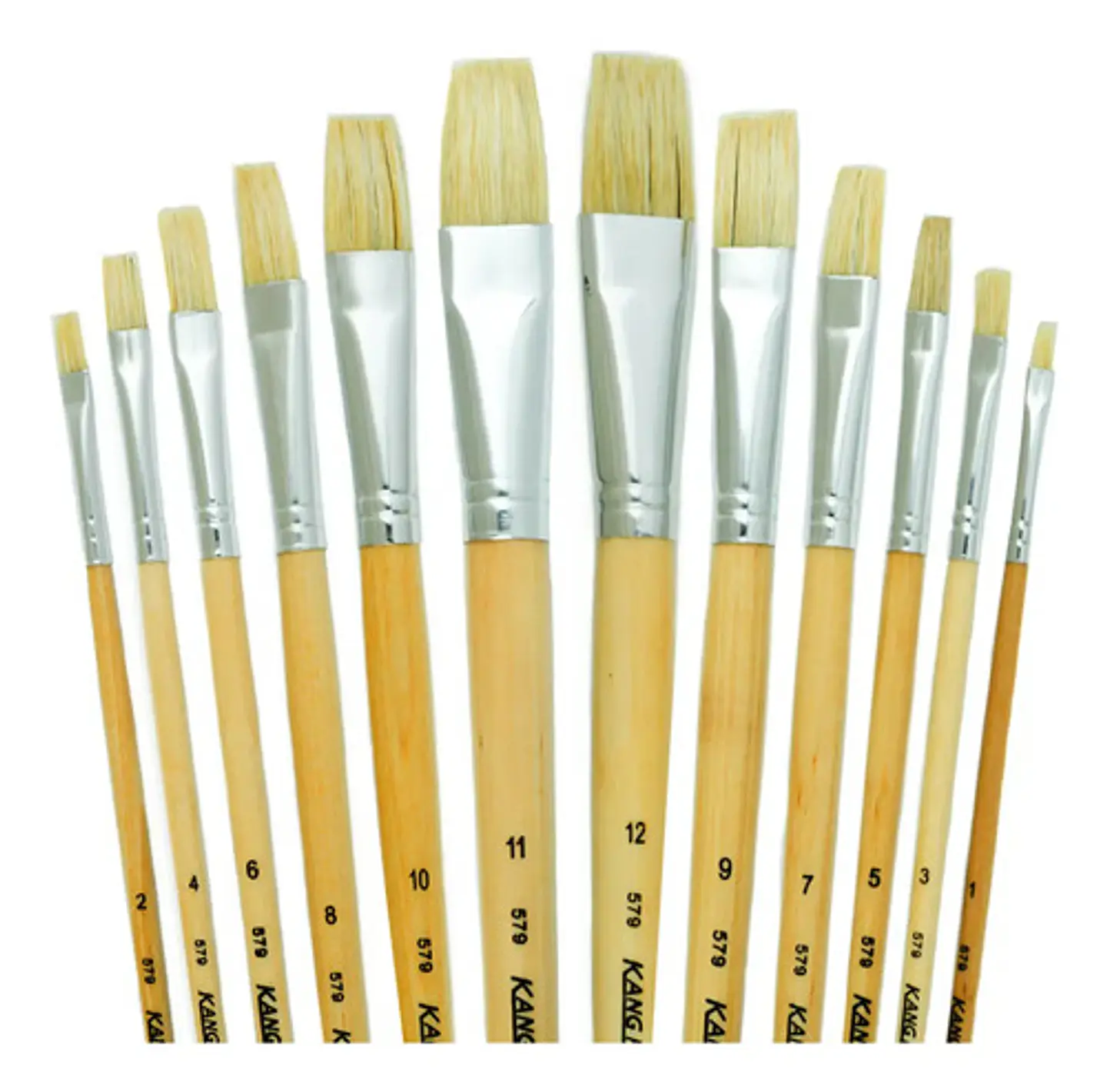Pinceles De Pintura, 24 Piezas, Planos Y Redondos 2