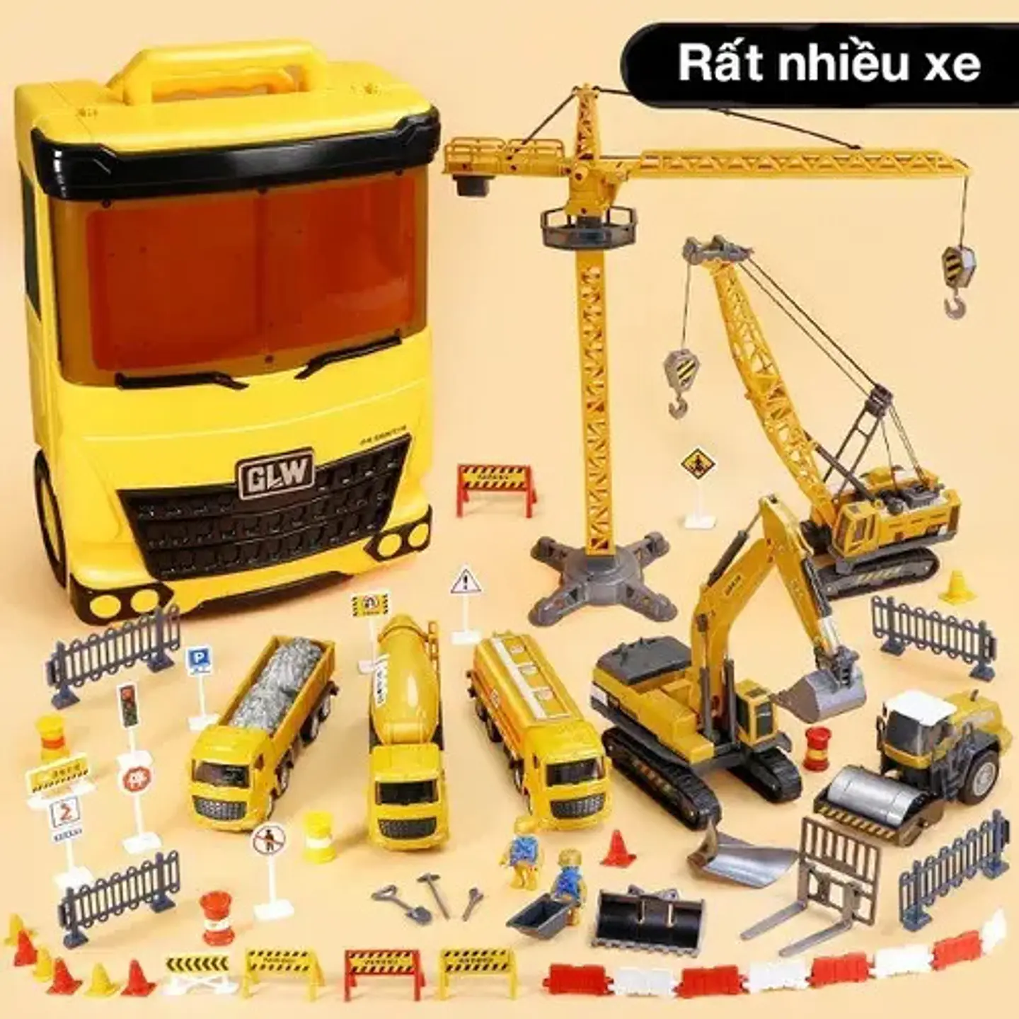 Maletín Juguete Construcción Vehículos Glw 8814 Escala 1:55 2