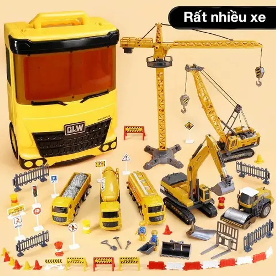 Maletín Juguete Construcción Vehículos Glw 8814 Escala 1:55 2