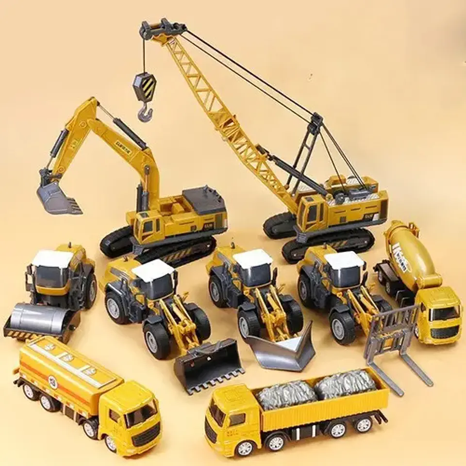Maletín Juguete Construcción Vehículos Glw 8814 Escala 1:55 4