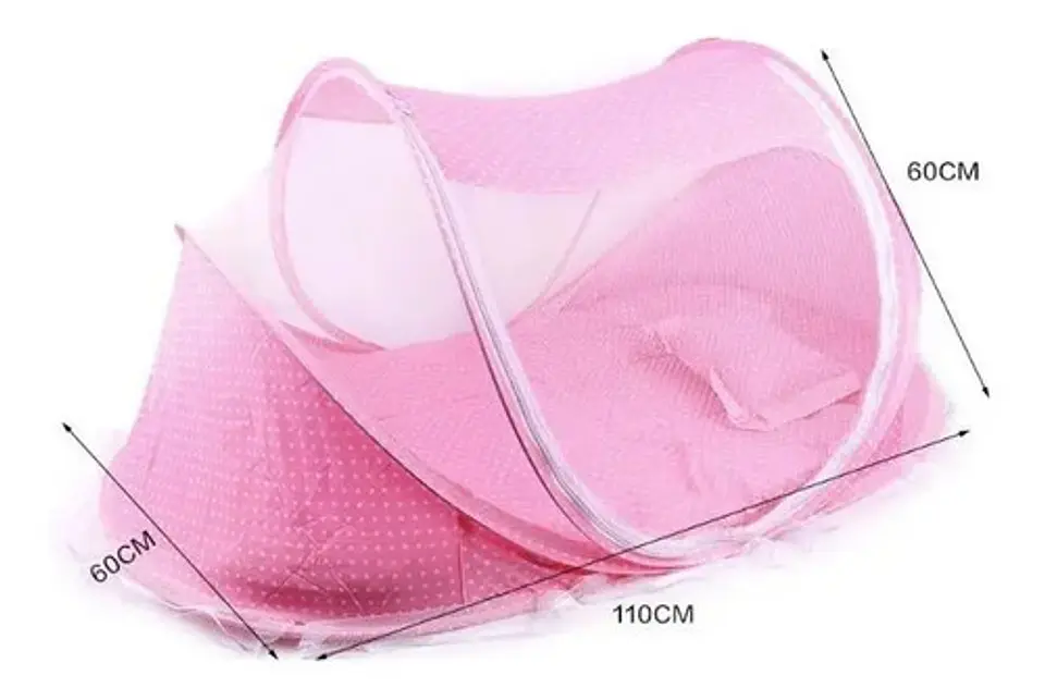 Mosquitero Cuna Portatil Bebes Colchoneta Y Almohada Puntos 2