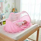 Mosquitero Cuna Portatil Bebes Colchoneta Y Almohada Puntos - Miniatura 5
