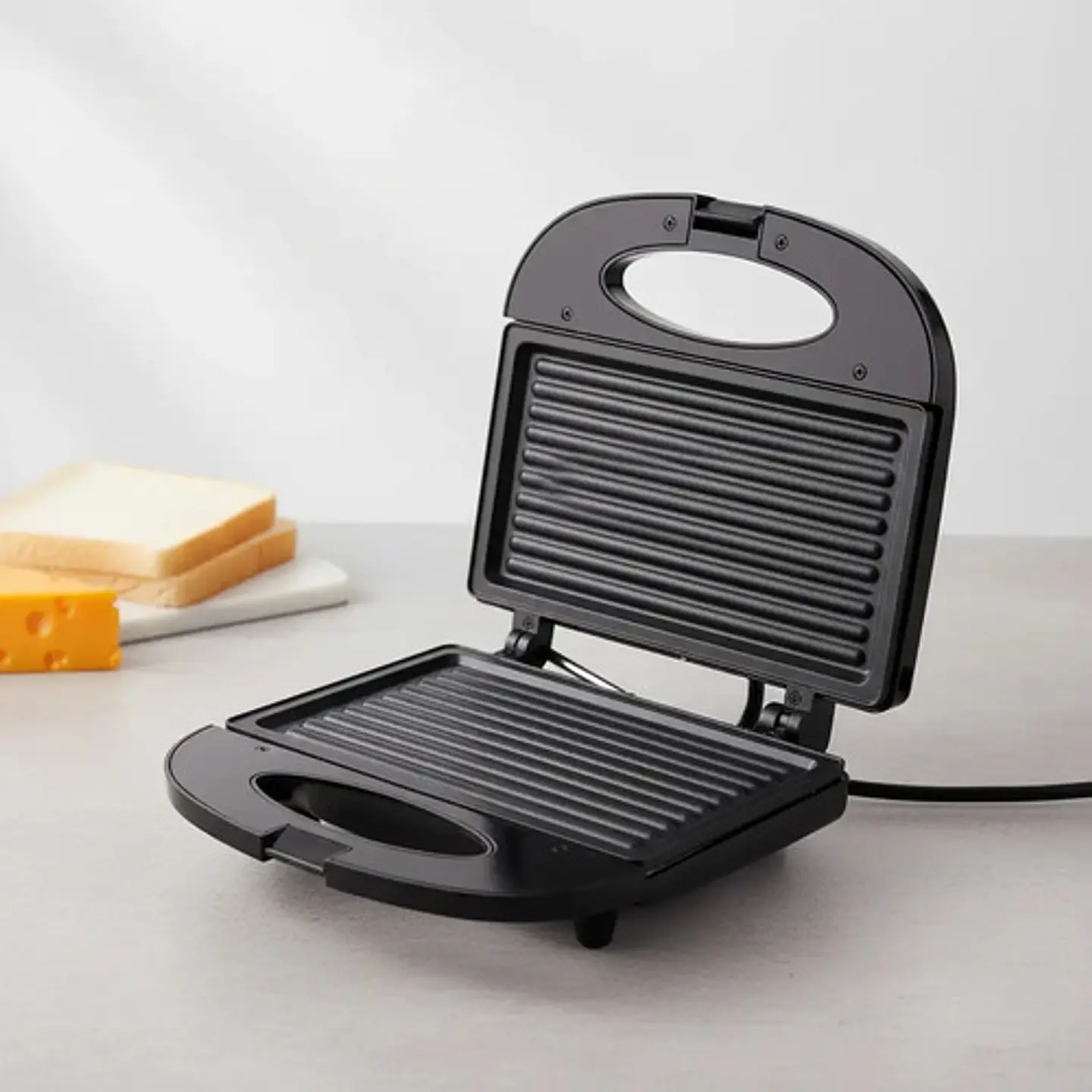 Sandwichera Grill Asador 2 En 1 Home Elements Antiadherente  6