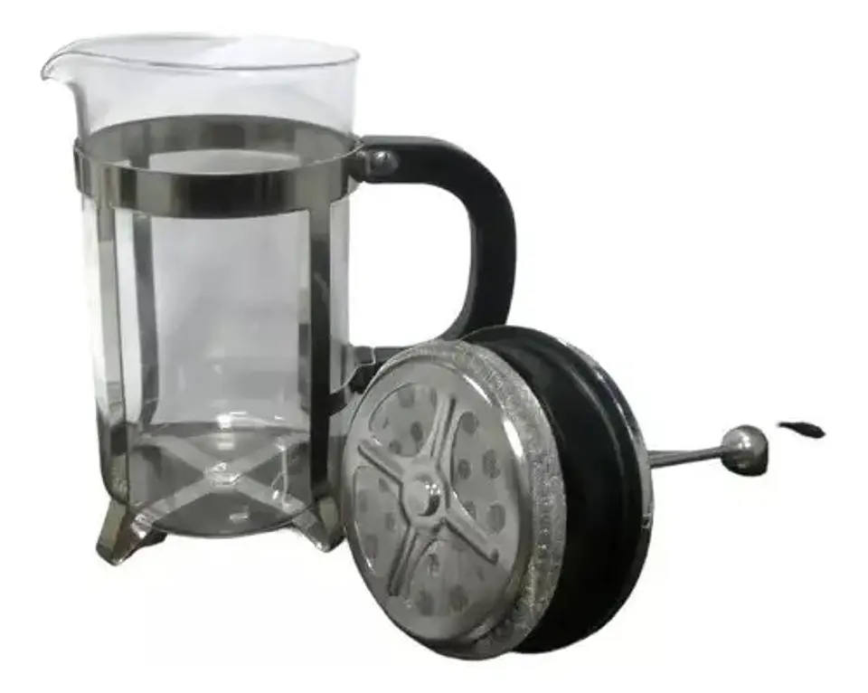 Cafetera Prensa Francesa Vidrio 600ml Frenchpress Cafe Plata 8