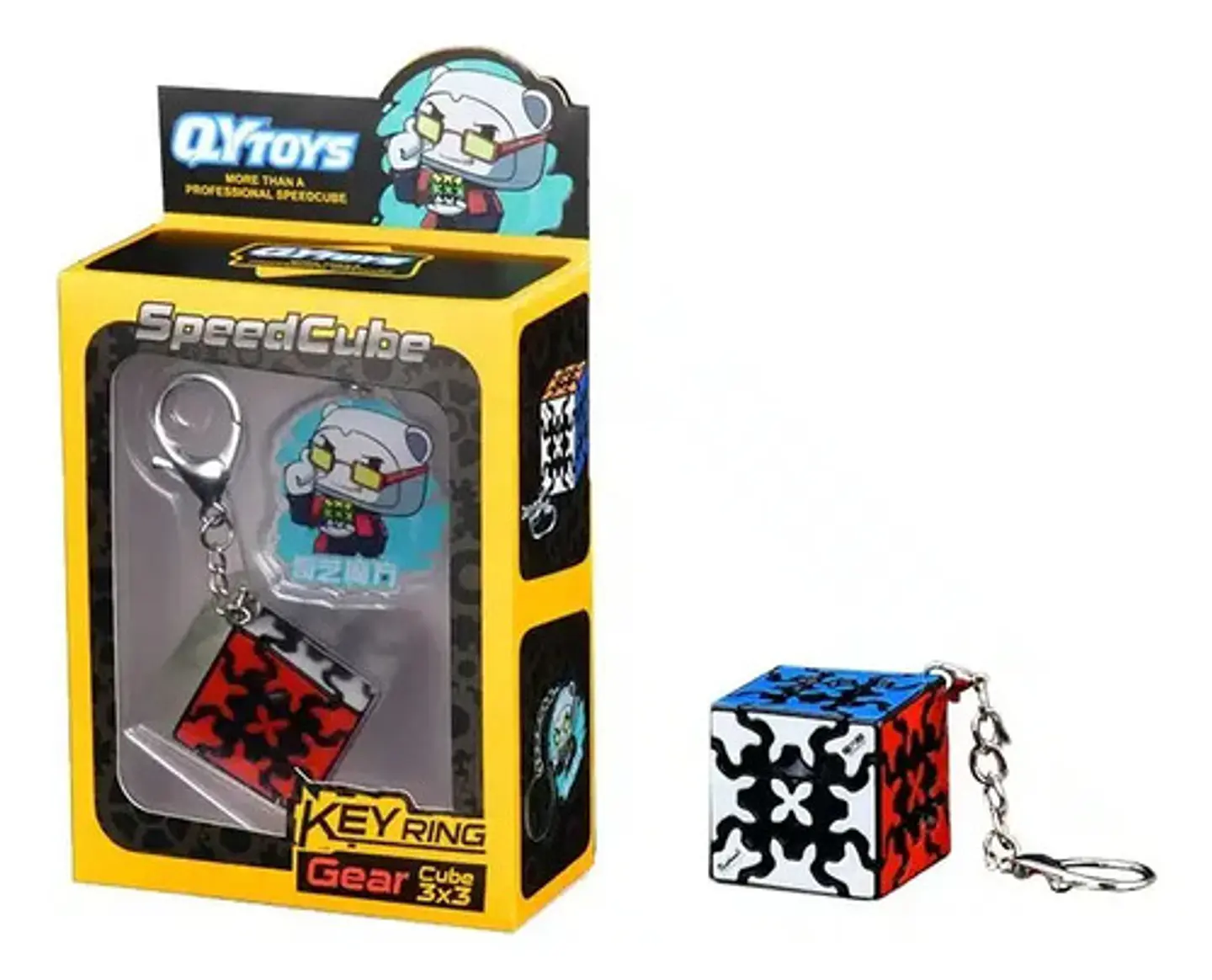 Cubo Rubik 3×3 Gear Llavero Cube Gear Qiyi Engranaje Llavero 1