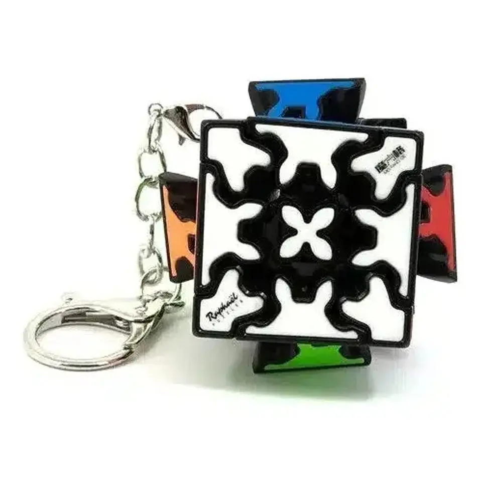 Cubo Rubik 3×3 Gear Llavero Cube Gear Qiyi Engranaje Llavero 3