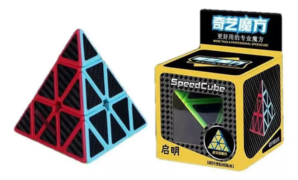 Cubo Rubik Pirámide 3x3x3 Qiyi Cobra Carbono Eqy672 2