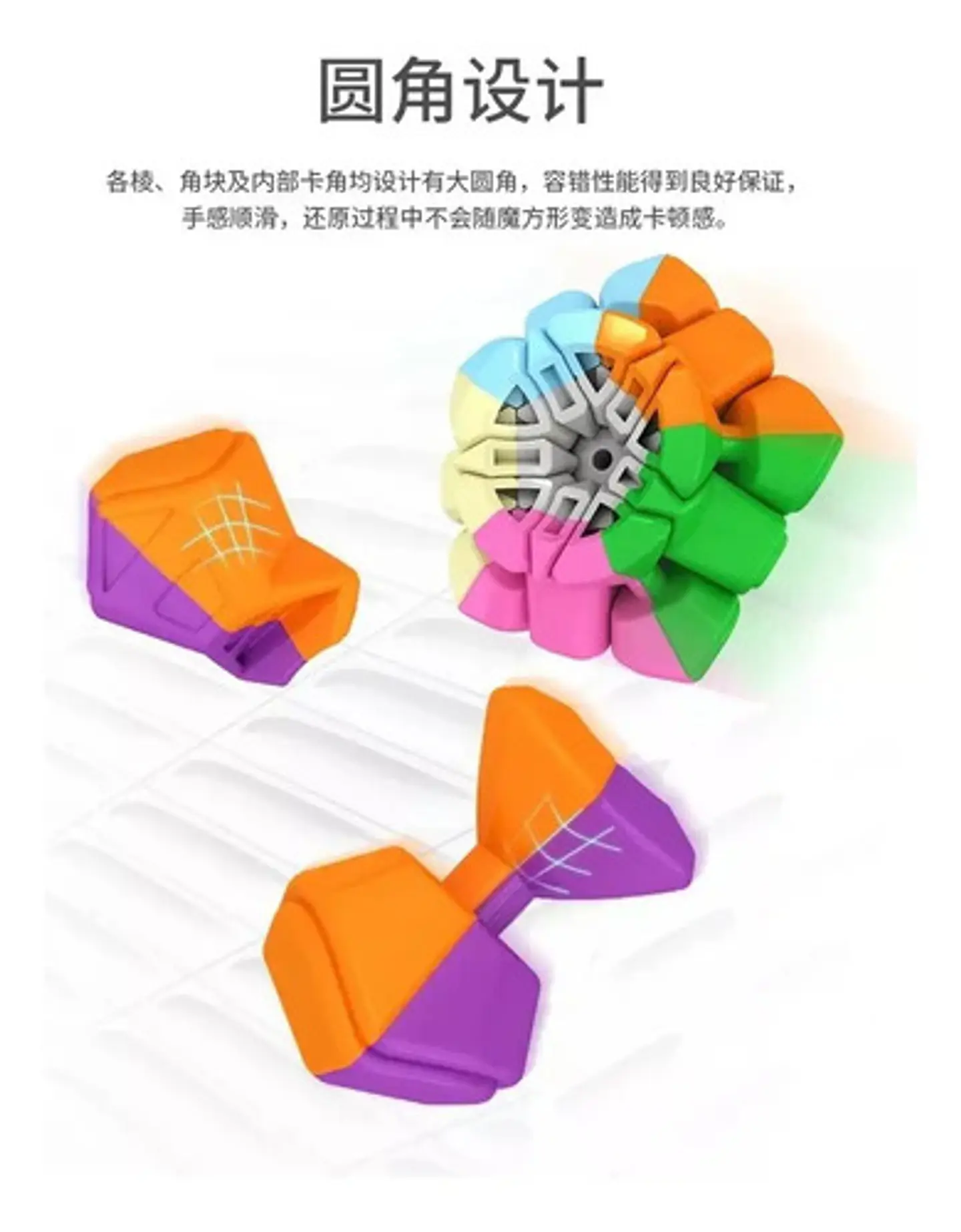 Cubo Mágico Megaminx 3x3 Magnético Moyu Meilong Stickerles Color De La Estructura Stickerless 3
