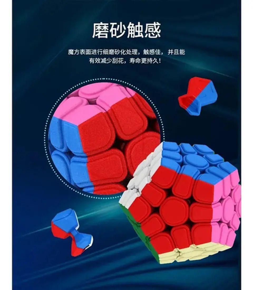 Cubo Mágico Megaminx 3x3 Magnético Moyu Meilong Stickerles Color De La Estructura Stickerless 7