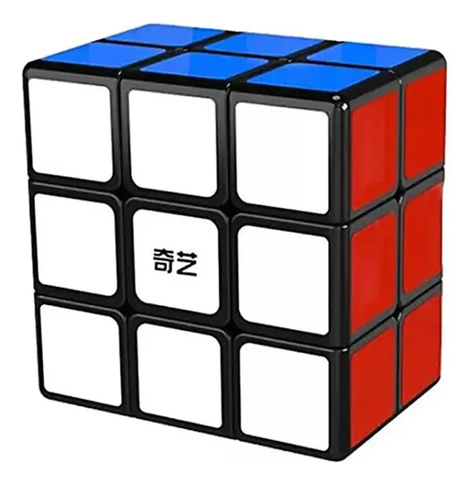Cubo Profesional Velocidad 3x3x2 Base Negra Stickers Qiyi 1
